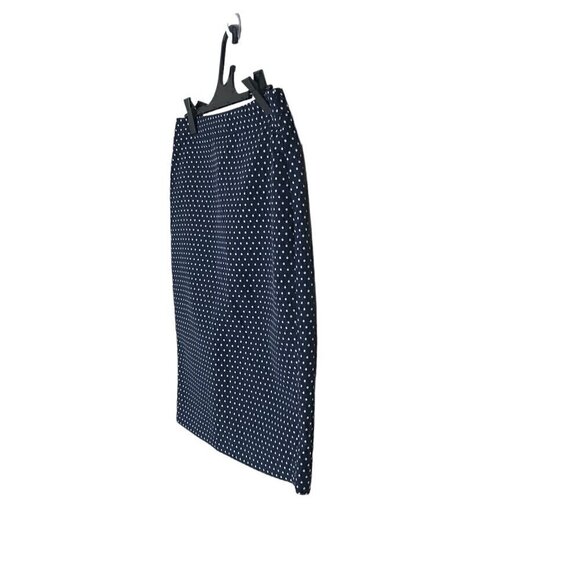 J Crew Navy Blue With White Polka Dots No 2 Pencil Skirt Size 4 - Picture 4 of 7